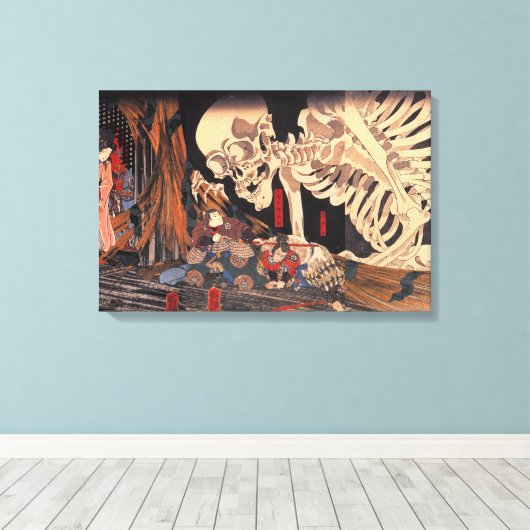 Takiyasha de heks en de skeletspier canvas afdruk (Insitu (Houten vloer))