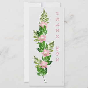 Takje roze bloemen Dank je