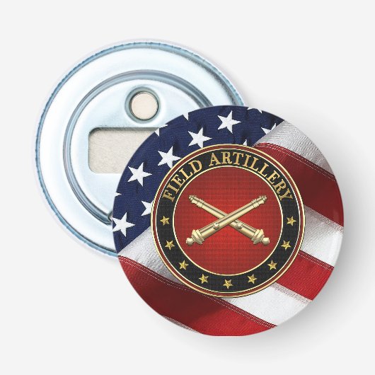 Takkartilleriet Branch Insignia Speciale Editie Button Flesopener (Voorkant)