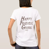 Takken, bladeren en pompoenen herfst Friendsgiving T-shirt (Achterkant)