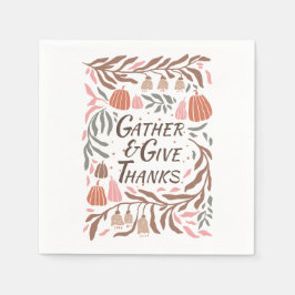 takken, bladeren en pompoenen herfst Thanksgiving Servet