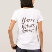 takken, bladeren en pompoenen herfst Thanksgiving T-shirt (Achterkant)