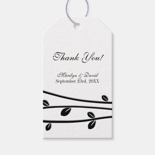 Takken Bruiloft Bedankt Cadeaulabel (Voorkant)