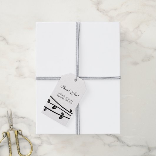 Takken Bruiloft Bedankt Cadeaulabel (Met Touw)