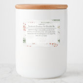Takken en Bessen Kerst Warme Chocolade Mix Voedselcontainer Etiket (Voorkant)