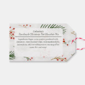 Takken en Bessen Kerst Warme Chocolademix Cadeaulabel (Voorkant (Horizontaal))