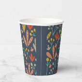 Takken en bladeren botanisch patroon papieren bekers (Rechts)