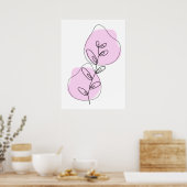 Takken En Bladeren Lijnkunst Poster (Keuken)