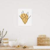 Takken En Bladeren Lijnkunst Poster (Keuken)