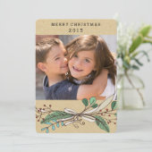 Takken en de Vrede en de Vreugde van Bessen Feestdagenkaart (Staand voorkant)