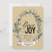 Takken en de Vrede en de Vreugde van Bessen Feestdagenkaart (Achterkant)