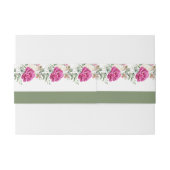 takken met groen en witte bloemen bruiloft uitnodigingen wikkel (Achterkant Voorbeeld)