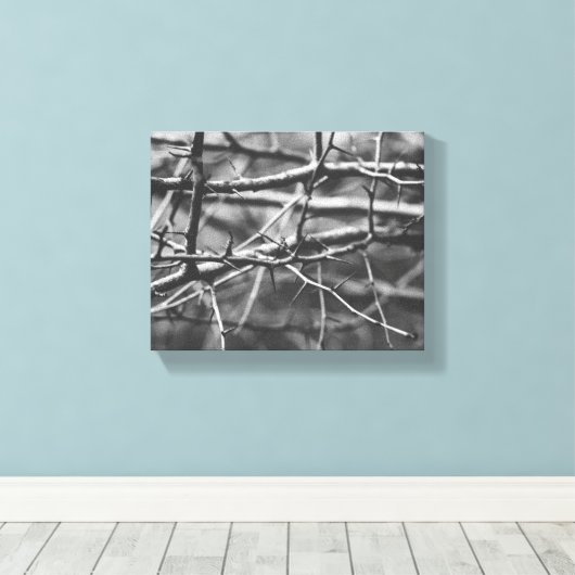 takken met stekels canvas afdruk (Insitu (Houten vloer))