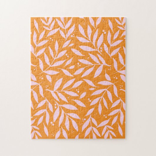  takken - oranje en roze legpuzzel (Verticaal)