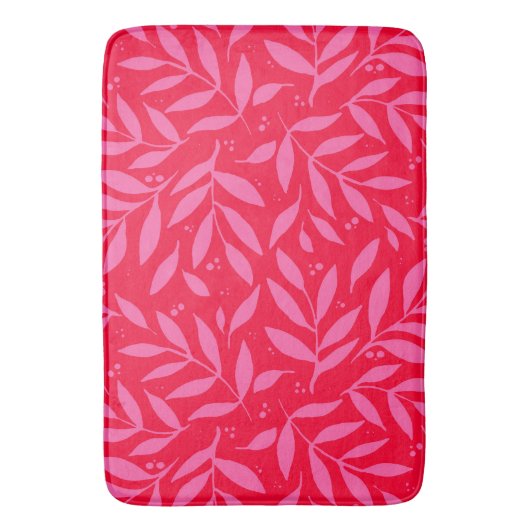 takken - roze en rood badmat (Voorkant Verticaal)