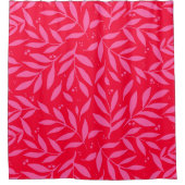 takken - roze en rood douchegordijn (Voorkant)