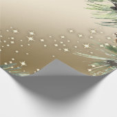 Takken van dennenbomen Dennenappels Kerst  Cadeaupapier (Hoek)