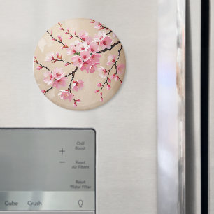 Takken van Kersenbloesem Kunst – Elegante Roze Sak Magneet