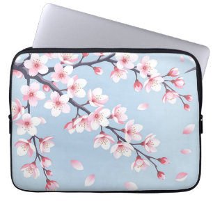 Takken van Kersenbloesem Serene Patroon Laptop Sleeve