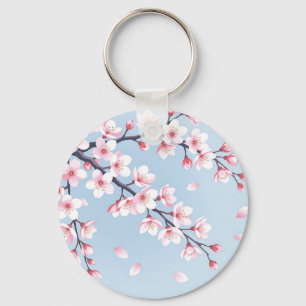 Takken van Kersenbloesem Serene Patroon Sleutelhanger
