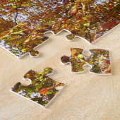 Takken van oranje bladeren herfst natuur legpuzzel (Zijkant)