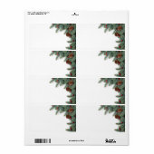 takken van zilveren spar met kegels en briar etiket (Full Sheet)