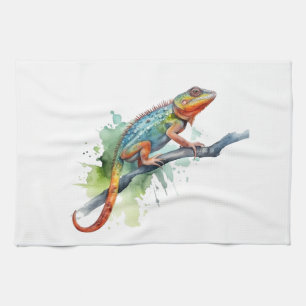 Takkentak Kleur: Kameleon Kunst Theedoek