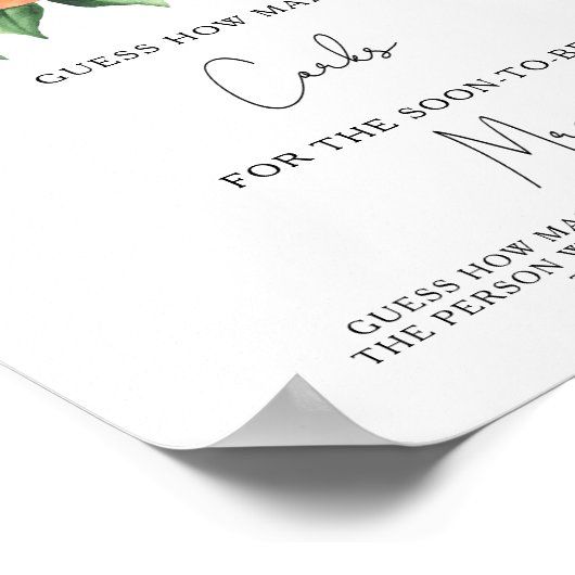 Takkies Sinaasappels - Raad Hoeveel Kurken Poster (Hoek)