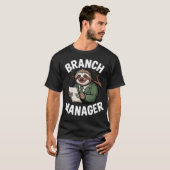 Takmanager Luiaard Grappig T-shirt (Voorkant volledig)