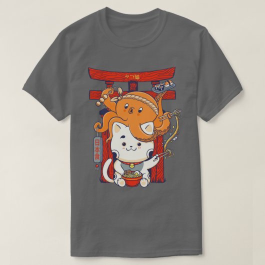 Tako en Neko Restaurant T-shirt (Design voorkant)
