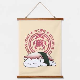 Tako Octopus Sushi Cat Hangend Wandkleed