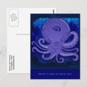 Takosan het paarse octopus Briefkaart (Voorkant / Achterkant)