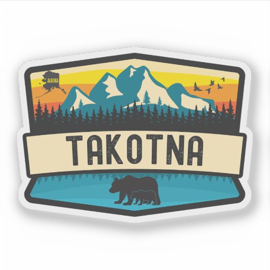 Takotna, Alaska Sticker (Voorkant)