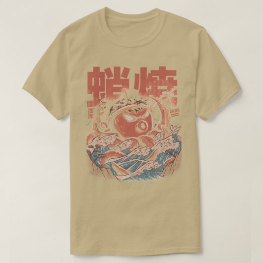 Takoyaki Attack Black versie T-shirt (Design voorkant)