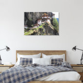 taktsang bhutan canvas afdruk (Insitu (Slaapkamer))