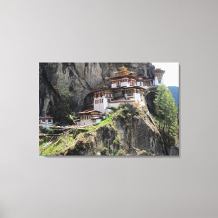 taktsang bhutan canvas afdruk