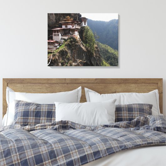 taktsang uitzicht canvas afdruk (Insitu (Slaapkamer))
