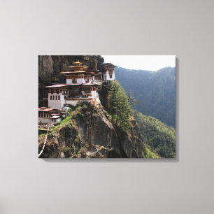 taktsang uitzicht canvas afdruk