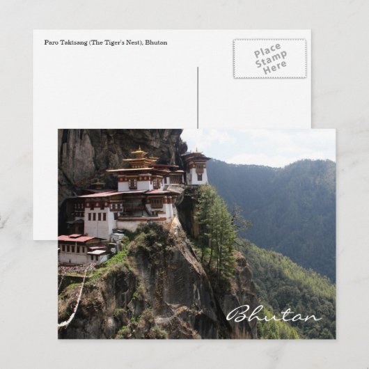 taktsang vista briefkaart (Voorkant / Achterkant)