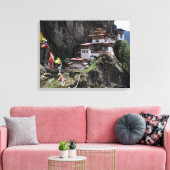 Taktsang-vlaggen Canvas Afdruk (Insitu (Woonkamer))