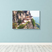 Taktshang Goemba - Nest-klooster van de tijger Canvas Afdruk (Insitu (Houten vloer))