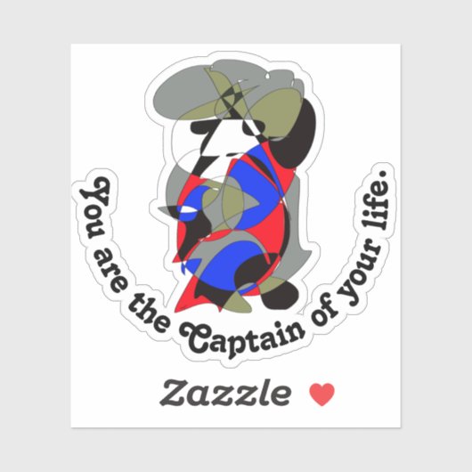 TAKUROMAN「Captain」（船長） Sticker (Vel)