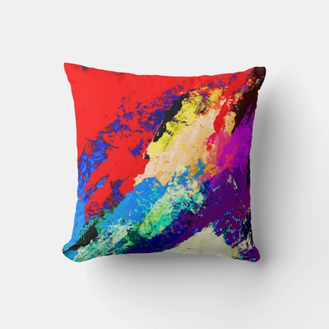 TAKUROMAN「Storm」Red Kussen (Voorkant)