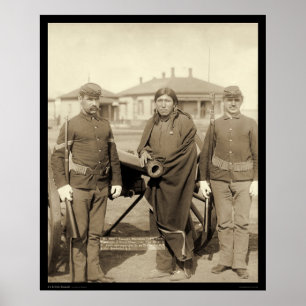 Tal paarden Oglala Indian SD 1891 Poster