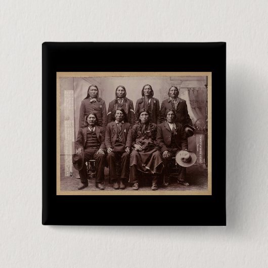 Tal van paardenTrial 1890 Vierkante Button 5,1 Cm (Voorkant)