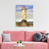 Talacre Het punt van Ayr Vuurtoren Canvas Afdruk (Insitu (Woonkamer))