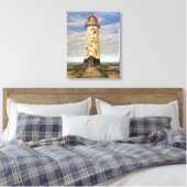 Talacre Het punt van Ayr Vuurtoren Canvas Afdruk (Insitu (Slaapkamer))