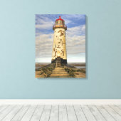 Talacre Het punt van Ayr Vuurtoren Canvas Afdruk (Insitu (Houten vloer))