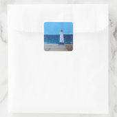 Talacre Lighthouse Vierkante Sticker (Tas)