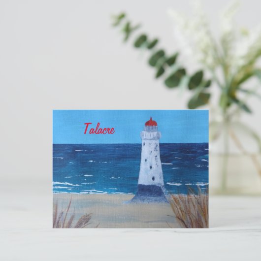 Talacre Lighthouse Wales briefkaart (Staand voorkant)